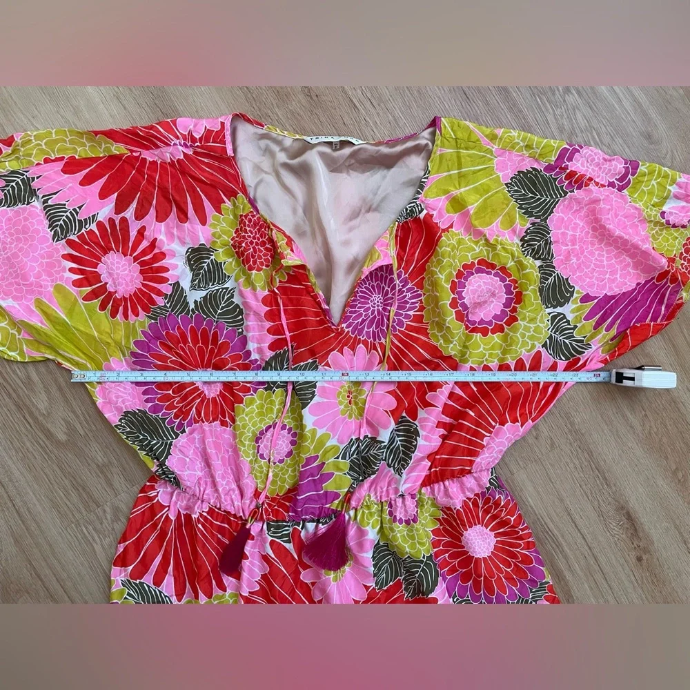 Trina Turk Pink Orange Yellow Floral Mini Dress - Picture 8 of 12